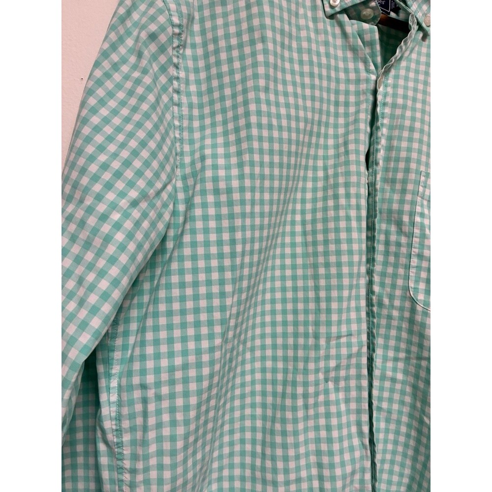 Vineyard Vines Men’s Turquoise Plaid Long Sleeve Classic Fit Tucker Size Medium - Picture 2 of 12